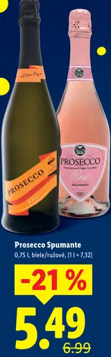 Prosecco Spumante biele