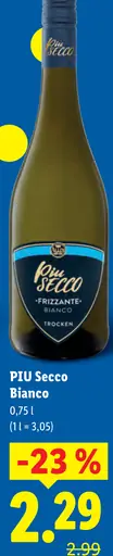 Piu Secco Bianco frizzante šumivé víno