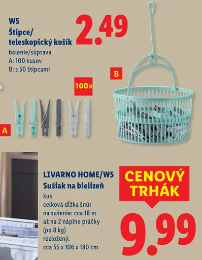 W5 Štipce na bielizeň