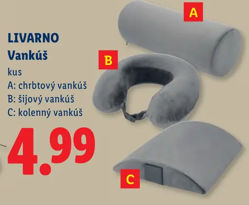 LIVARNO vankúš, variant A – chrbtový vankúš
