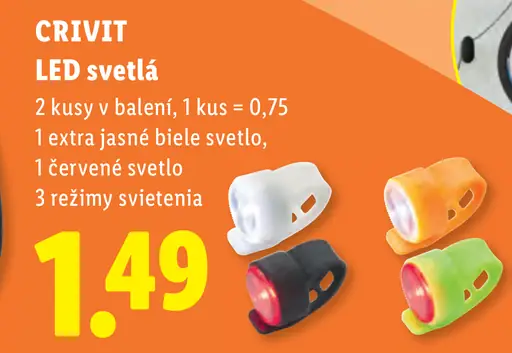 Crivit LED svetlá na bicykel súprava