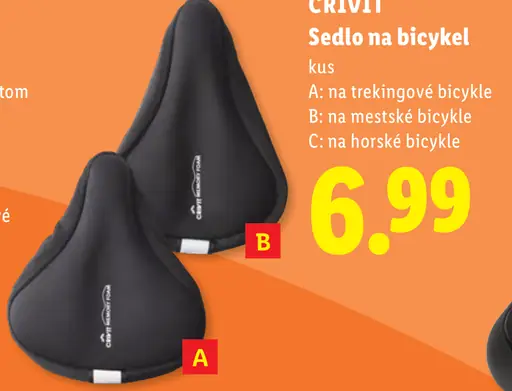 CRIVIT sedlo na bicykel, variant B na mestské bicykle