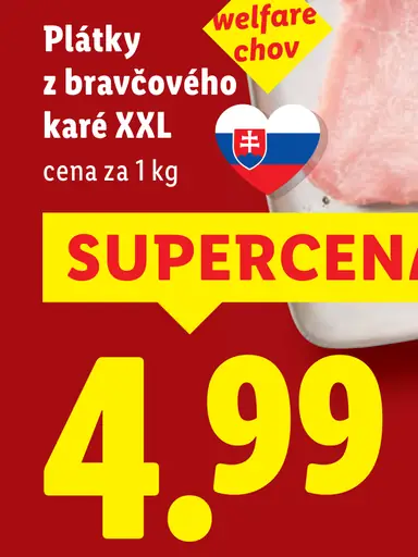 Plátky z bravčového karé XXL