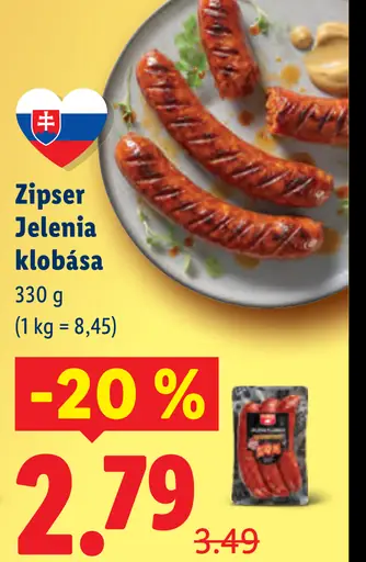 Zipser Jelenia klobása