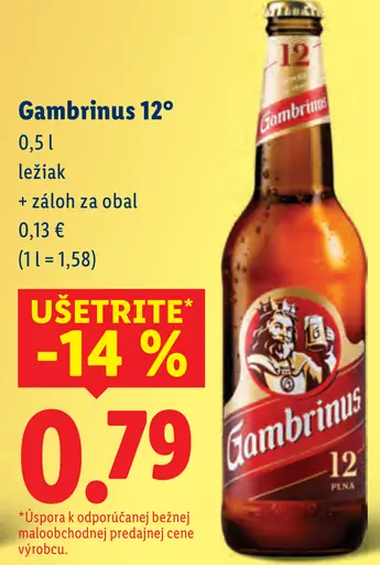 Gambrinus 12° ležiak