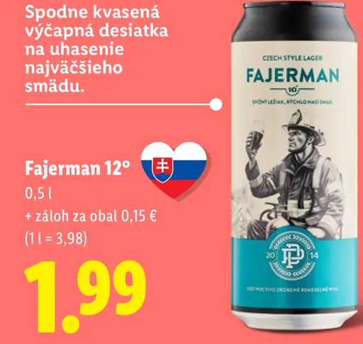 Fajerman 12° výčapná desiatka plechovka