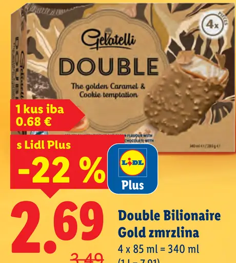 Gelatelli Double Billionaire Gold zmrzlina