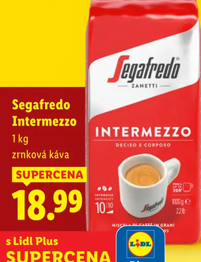 Segafredo Intermezzo zrnková káva
