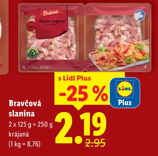Dulano Bravčová slanina krájaná