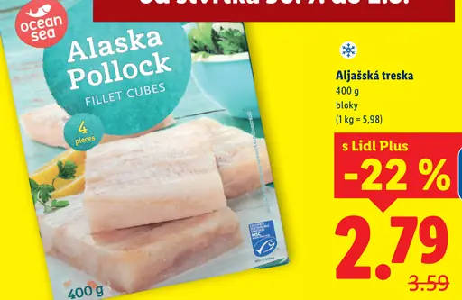 Ocean Sea Aljašská treska obalované filety