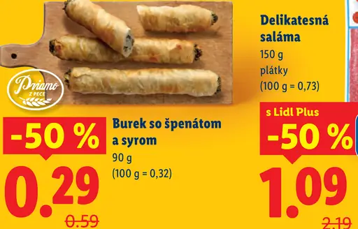 Prima burek so špenátom a syrom