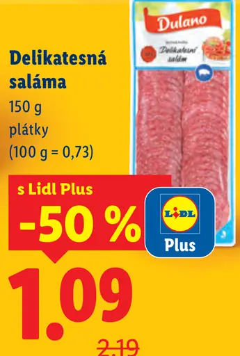 Dulano Delikátesná saláma plátky