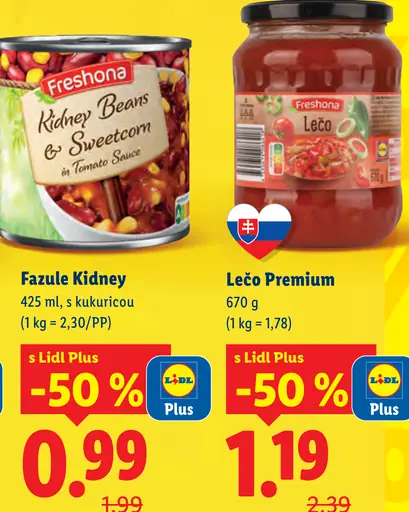 Freshona fazule Kidney s kukuricou v paradajkovej omáčke