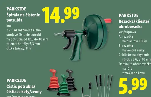Parkside Špirála na čistenie potrubia