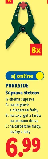 PARKSIDE Súprava štetcov A – na akrylové a disperzné farby