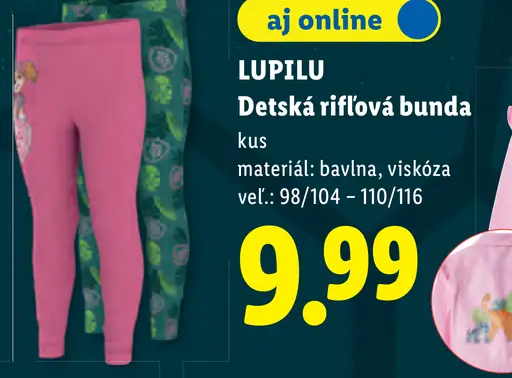 Lupilu detská rifľová bunda, materiál bavlna a viskóza, veľkosti 98/104 – 110/116