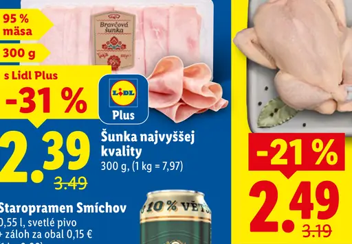 Šunka najvyššej kvality, 95 % mäsa