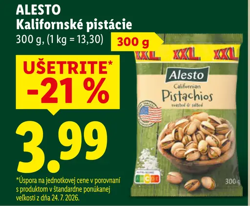 Alesto Kalifornské pistácie