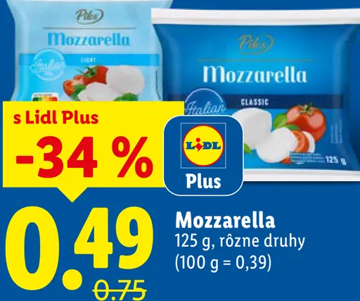 Pilos Mozzarella, rôzne druhy