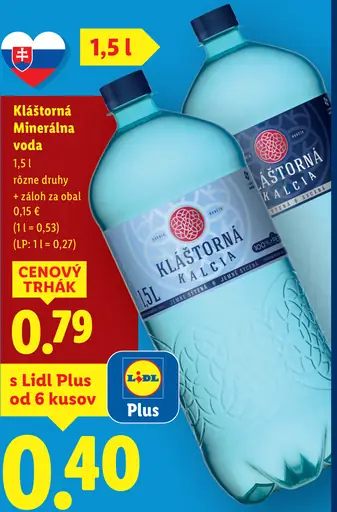 Klastorná minerálna voda rôzne druhy