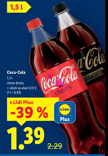 Coca-Cola rôzne druhy