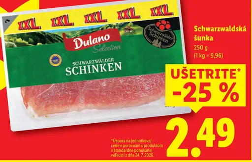 Dulano Schwarzwaldská šunka