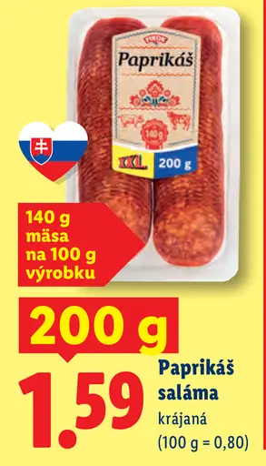 Pikok Paprikáš saláma krájaná
