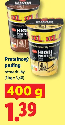 Pilos proteínový puding rôzne druhy