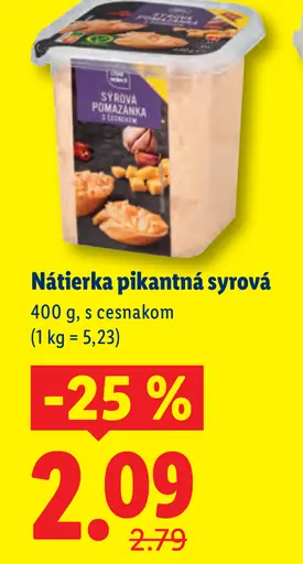 Pilos Nátierka pikantná syrová s cesnakom