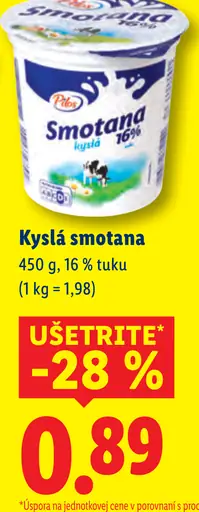 Pilos kyslá smotana 16 % tuku