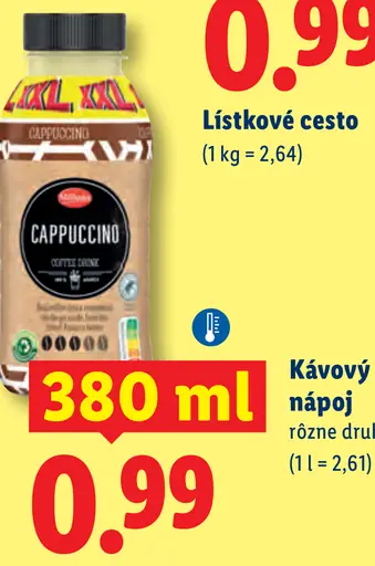 XXL kávový nápoj, rôzne druhy