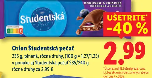Orion Studentská pečať, rôzne druhy
