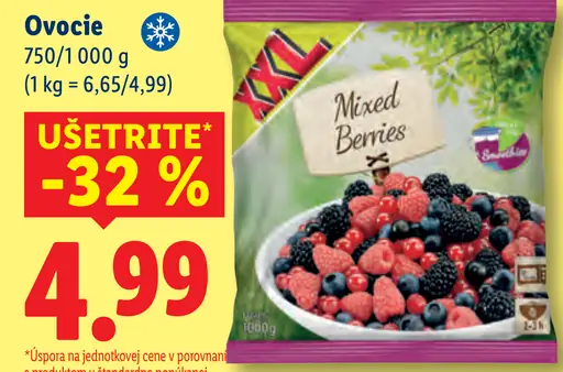 Freshona ovocie, rôzne druhy