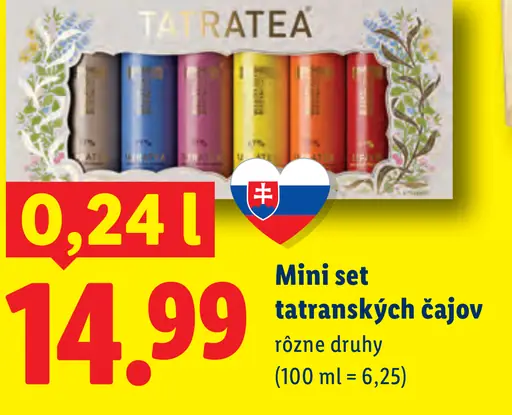 Mini set tatranských čajov rôzne druhy