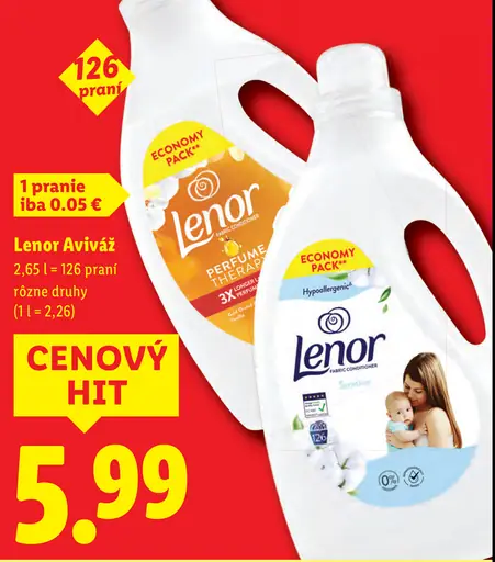 Lenor aviváž rôzne druhy
