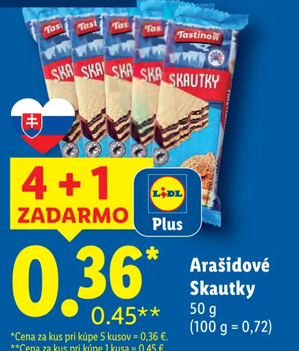 Tastino Arašidové Skautky