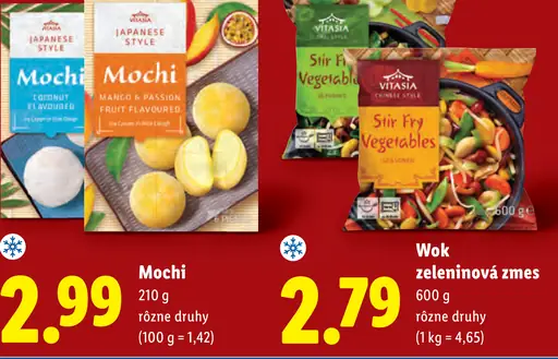 Vitasia Mochi – rôzne druhy, kokos a mango-marakuja