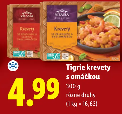 Vitasia tigrie krevety s omáčkou – rôzne druhy