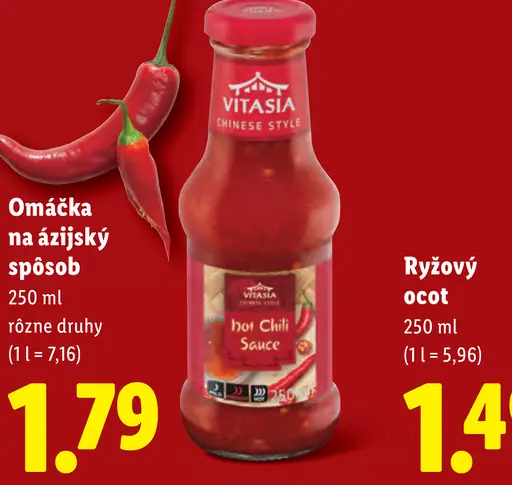 Vitasia omáčka na ázijský spôsob – Hot Chili Sauce