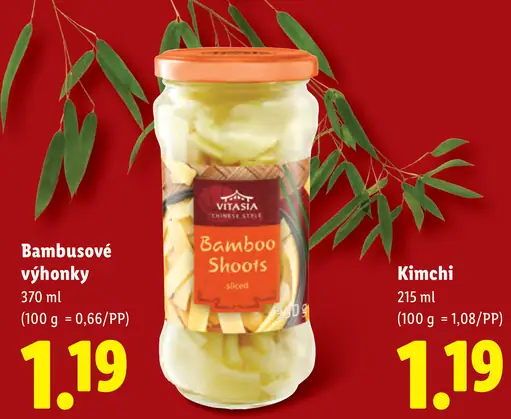 Vitasia bambusové výhonky plátky