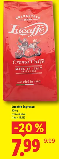 Lucaffé Espresso Crema zrnková káva