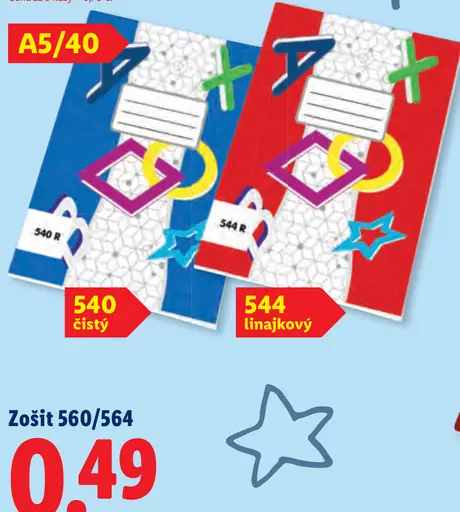 Zošit 560 čistý