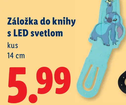Záložka do knihy s LED svetlom