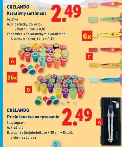 Crelando kreatívny sortiment – pečiatky, variant A