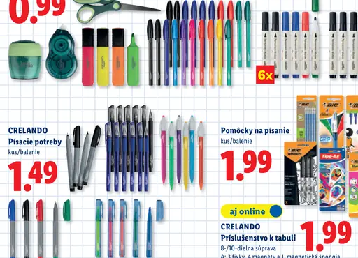 Crelando písacie potreby