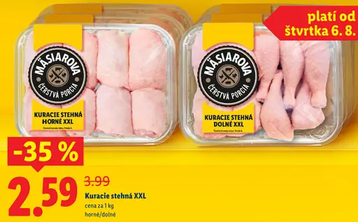 Mäsiarová kuracie stehná XXL – horné a dolné