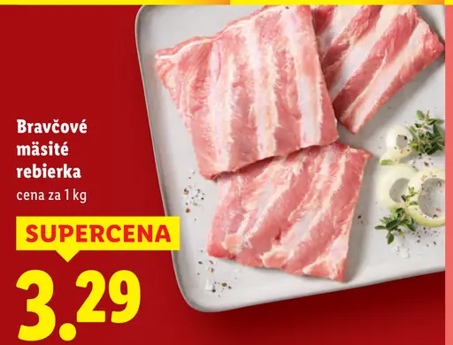 Bravčové mäsite rebierka