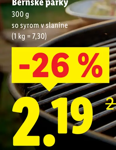 Bernské párky so syrom v slanine