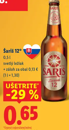 Šariš 12° svetlý ležiak