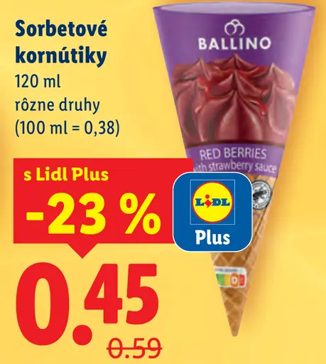 Ballino Sorbetové kornútiky
